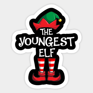 Youngest Elf Matching Family Christmas Sticker